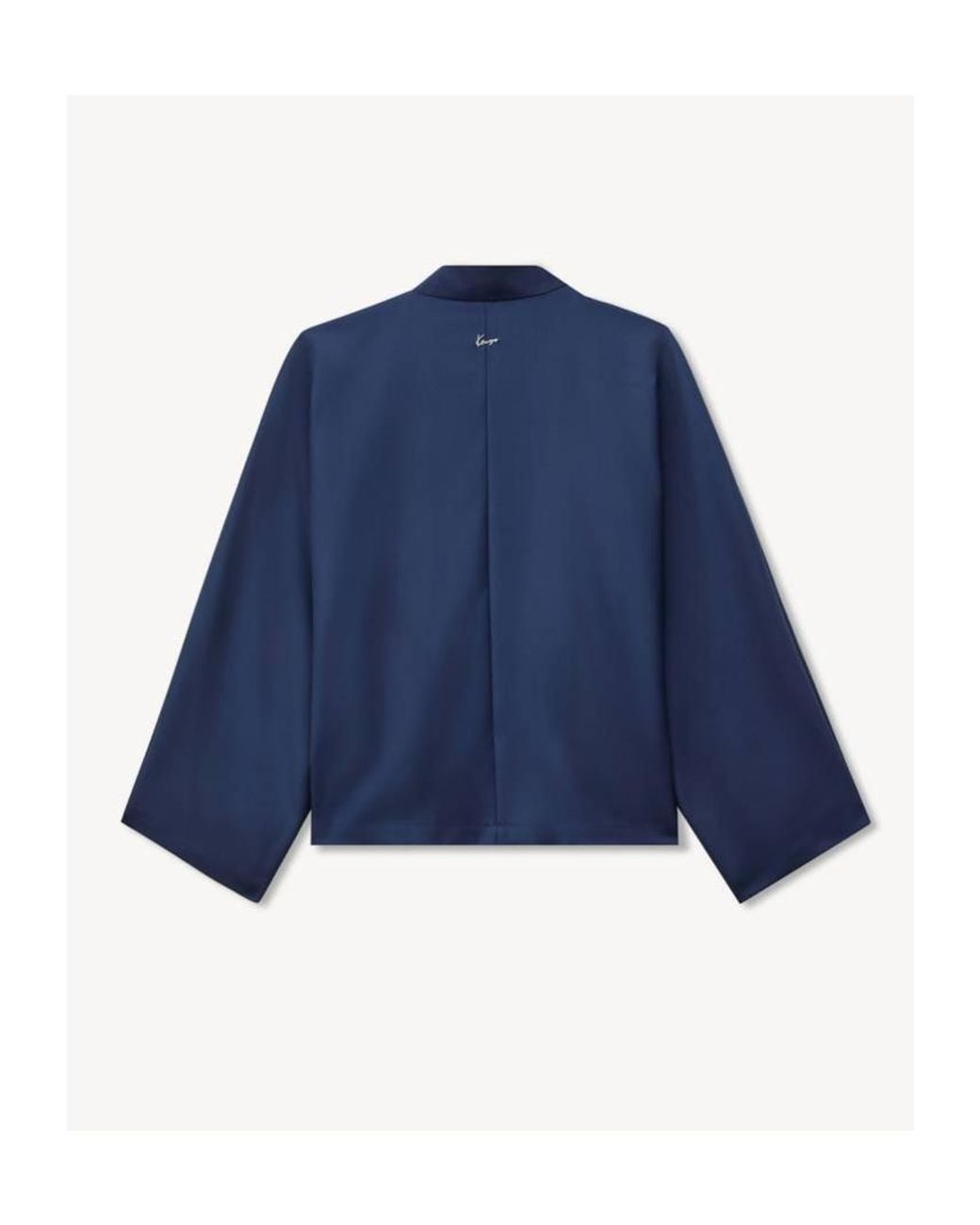 KENZO Blue Wrap Kimono Jacket