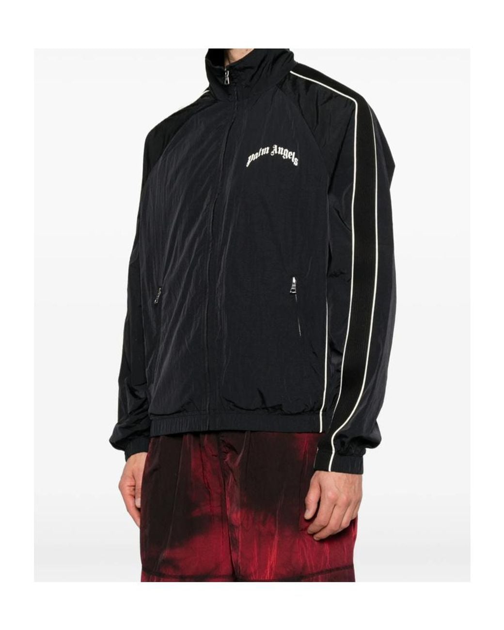Palm Angels Black Logo Track Jacket for men