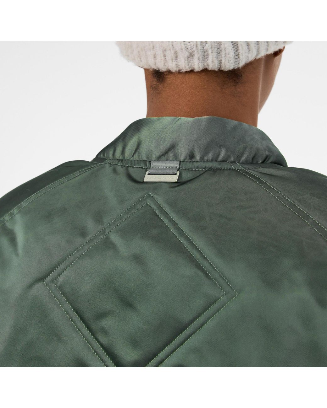 Canada Goose Green Cropped Bomber Jacket
