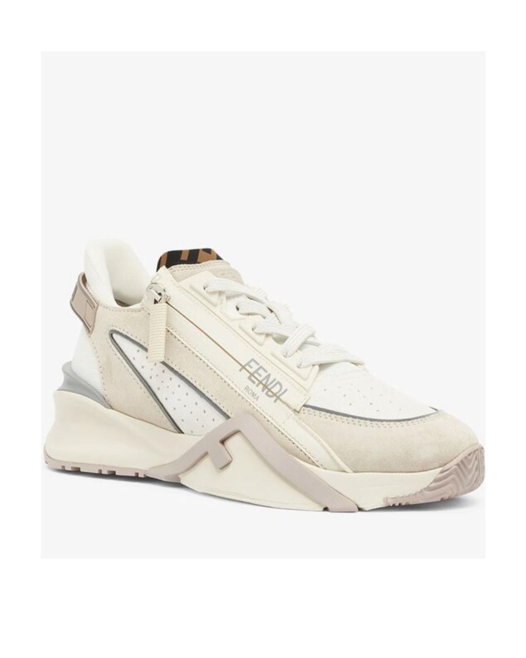 Fendi White Flow Low-Top Sneakers