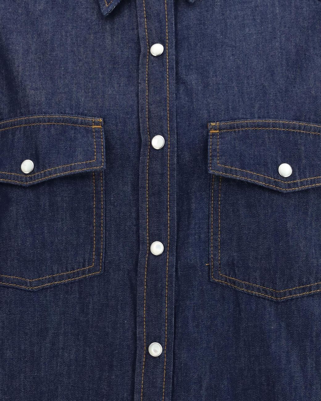 Khaite Blue Shirt With Patch Pockets And Curved Hem