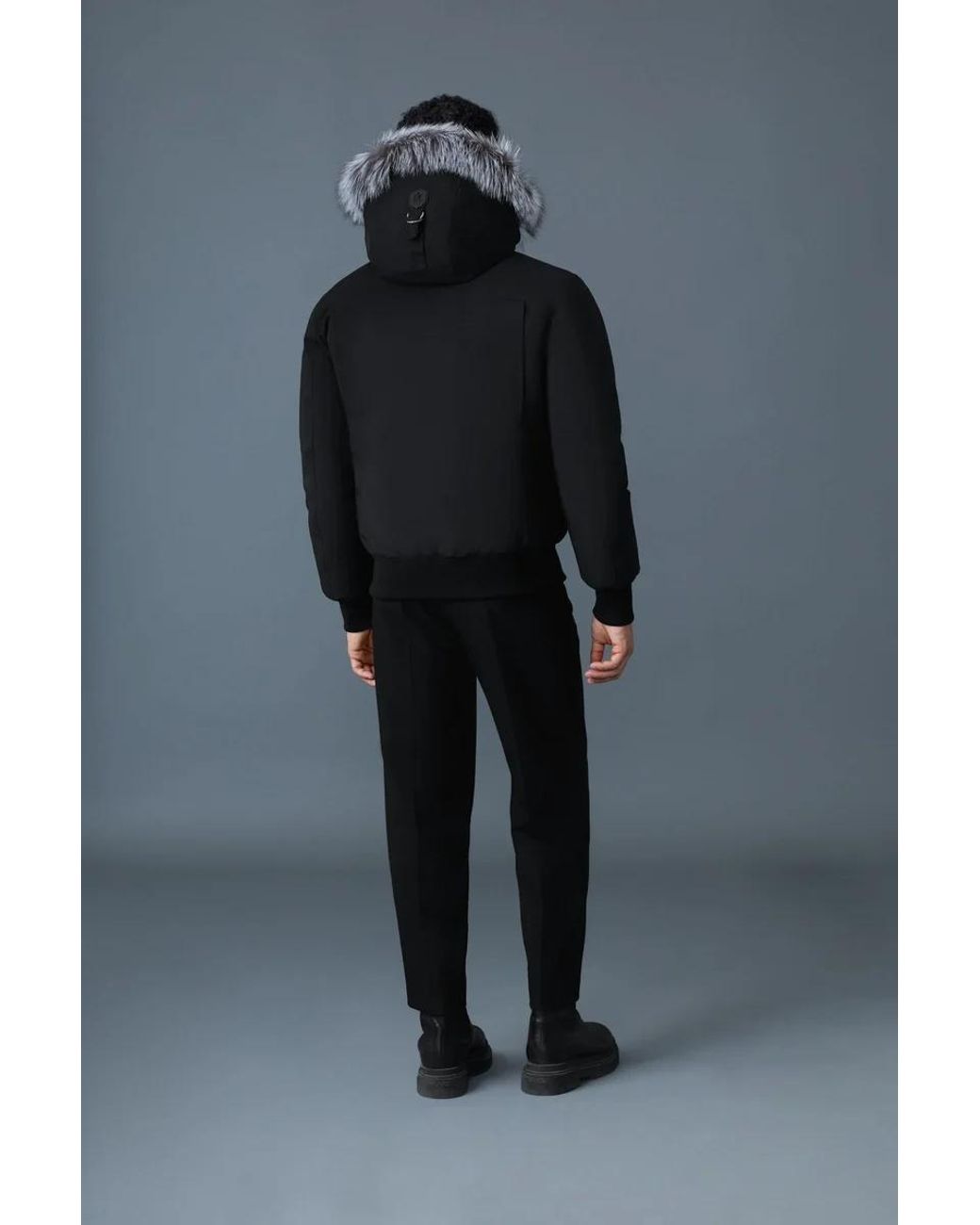 Mackage Black Dixon Xz Hooded Down Jacket for men