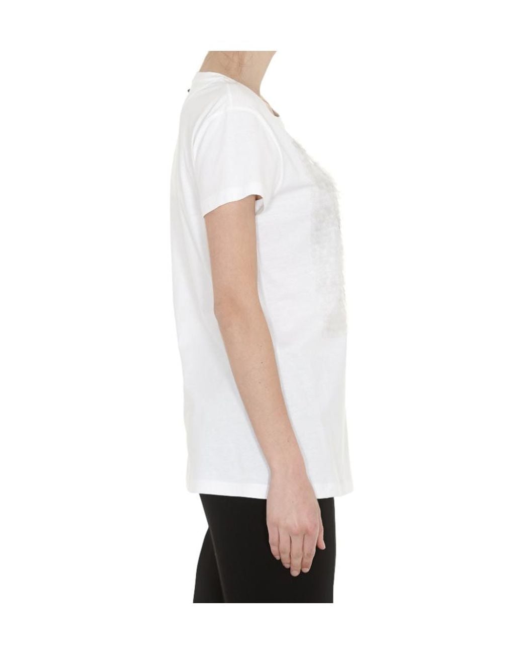 Valentino White Logo Round-Neck T-Shirt