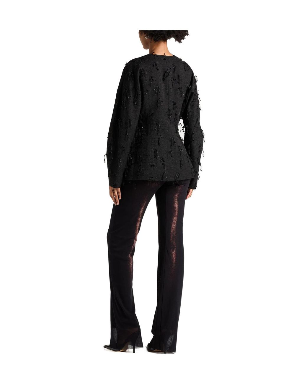 Ganni Black Long Sleeves Jackets