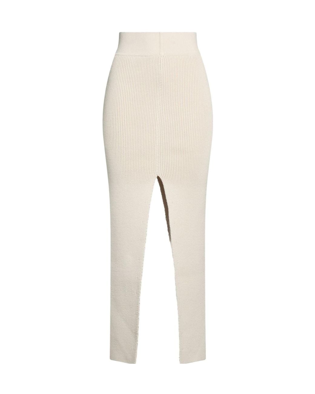 Rick Owens Natural Slim-Fit Wool Midi Skirt