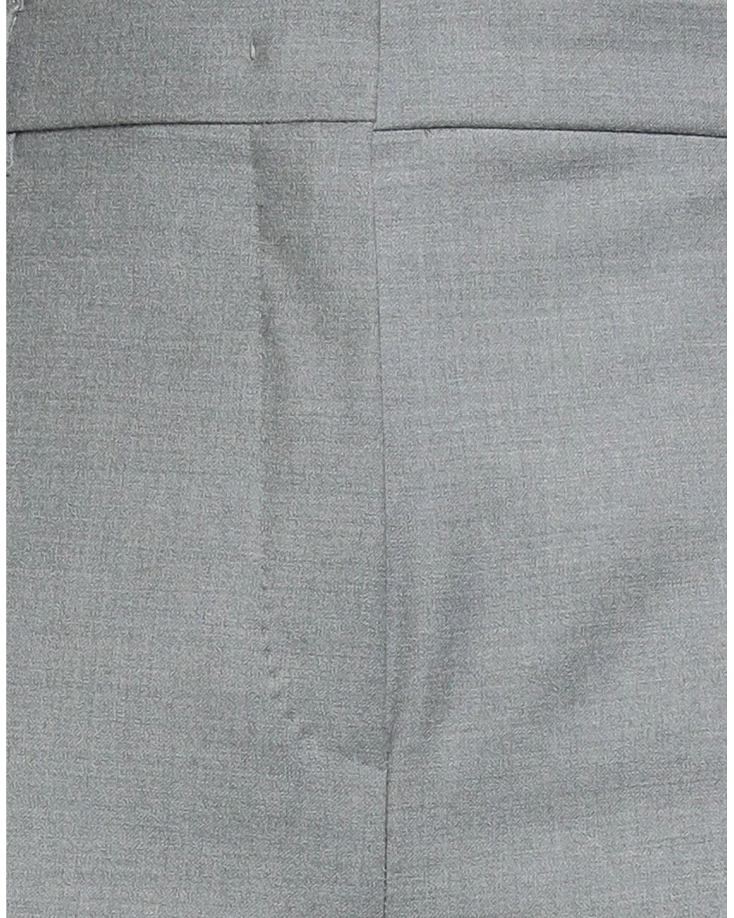 Max Mara Gray Straight-Leg Minimalist Trousers