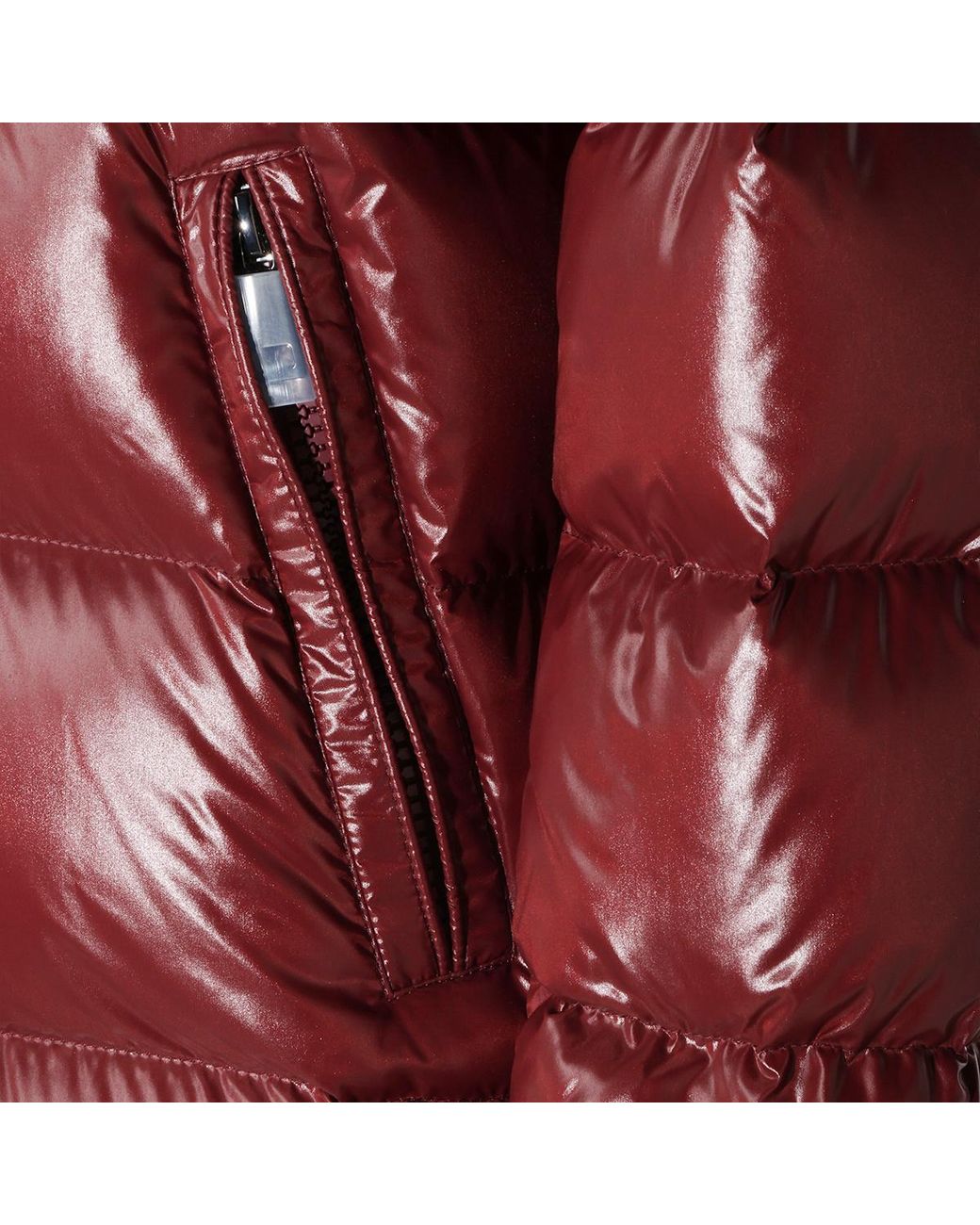 Moncler Red Maire Zip-Up Hooded Jacket