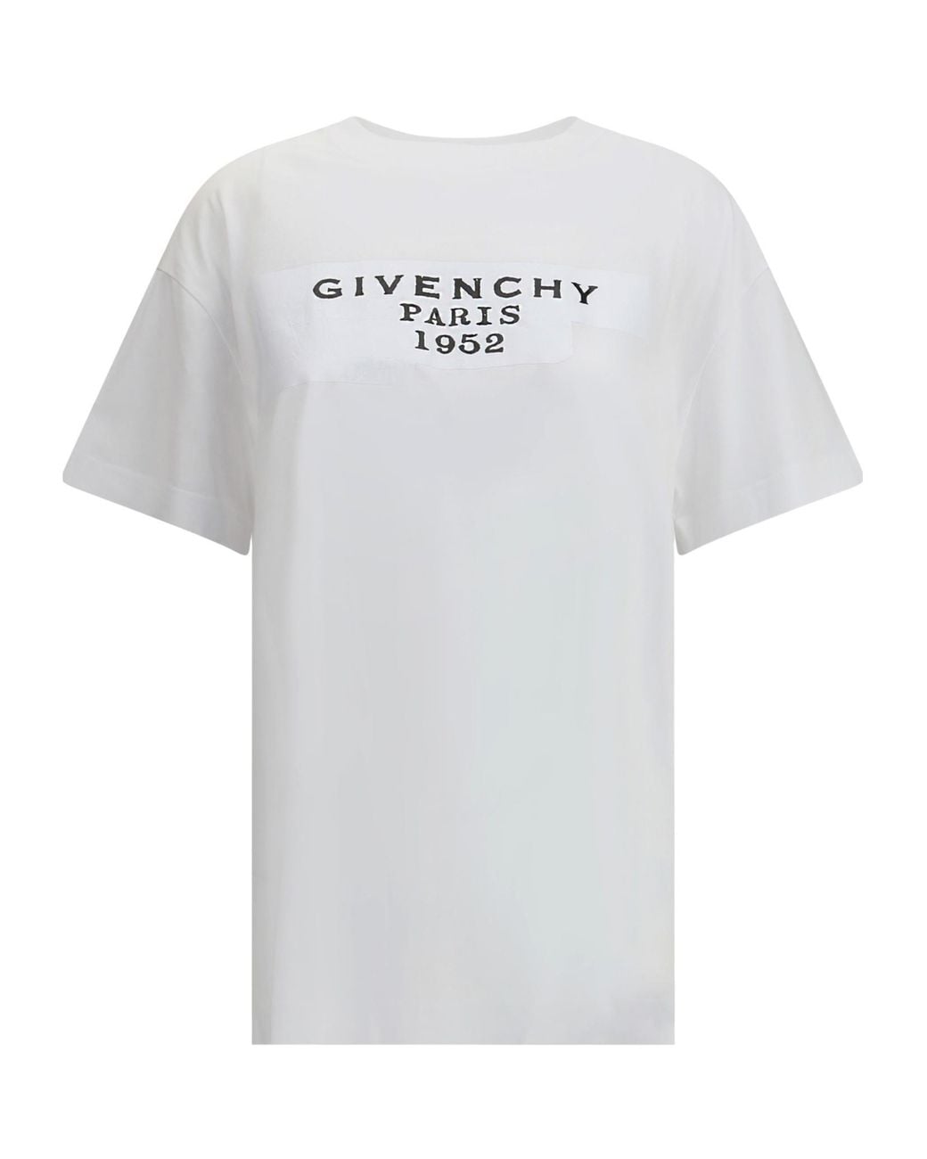 Givenchy White Paris 1952 Logo Printed Crewneck T-Shirt