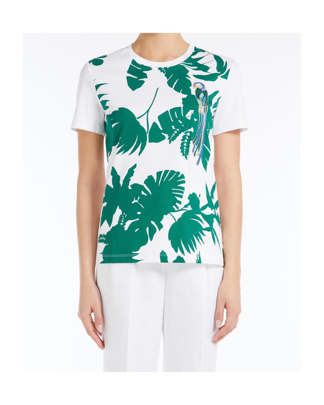 Max Mara Green Studio Embellished Crewneck T-Shirt