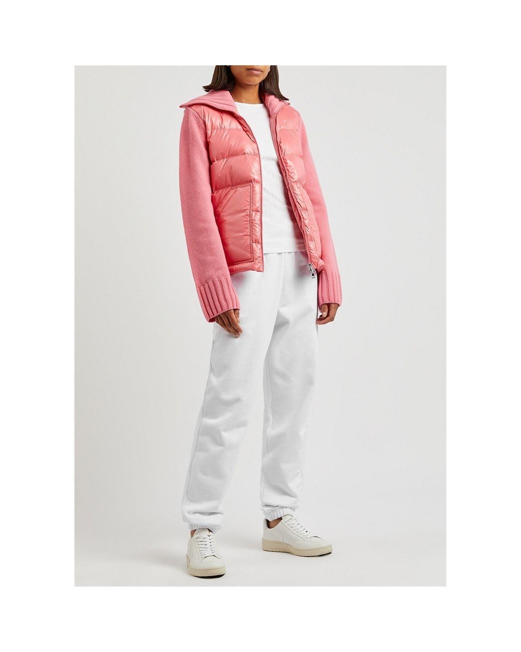 Moncler White Elastic-Waisted Tapered Sweatpants