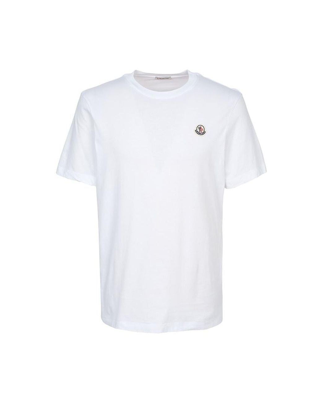 Moncler White Short-Sleeved T-Shirt for men