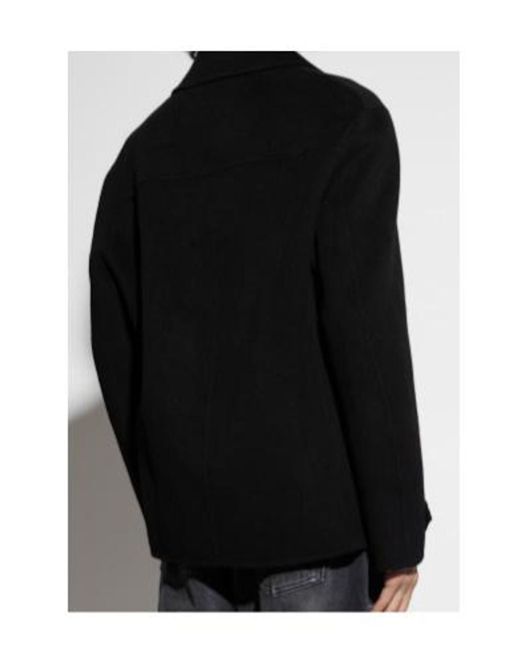 Moschino Black Long-Sleeved Coat for men