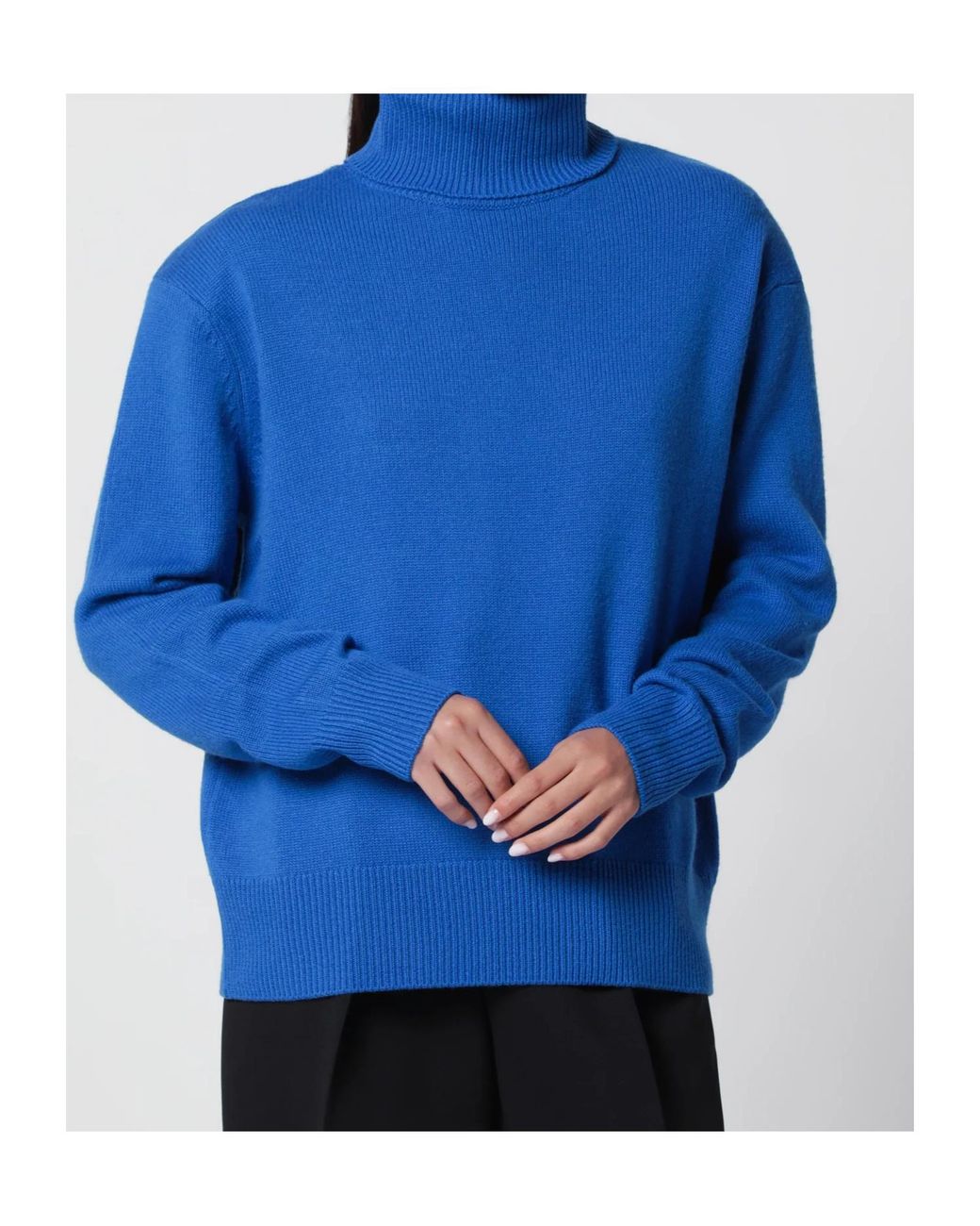 Frankie Shop Blue Turtleneck Sweater