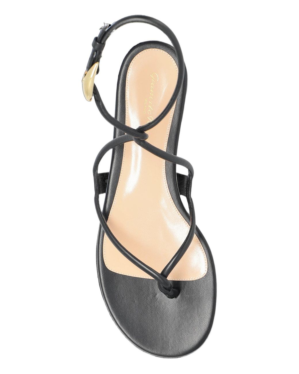 Gianvito Rossi Metallic Mamba Thong Strap Sandals