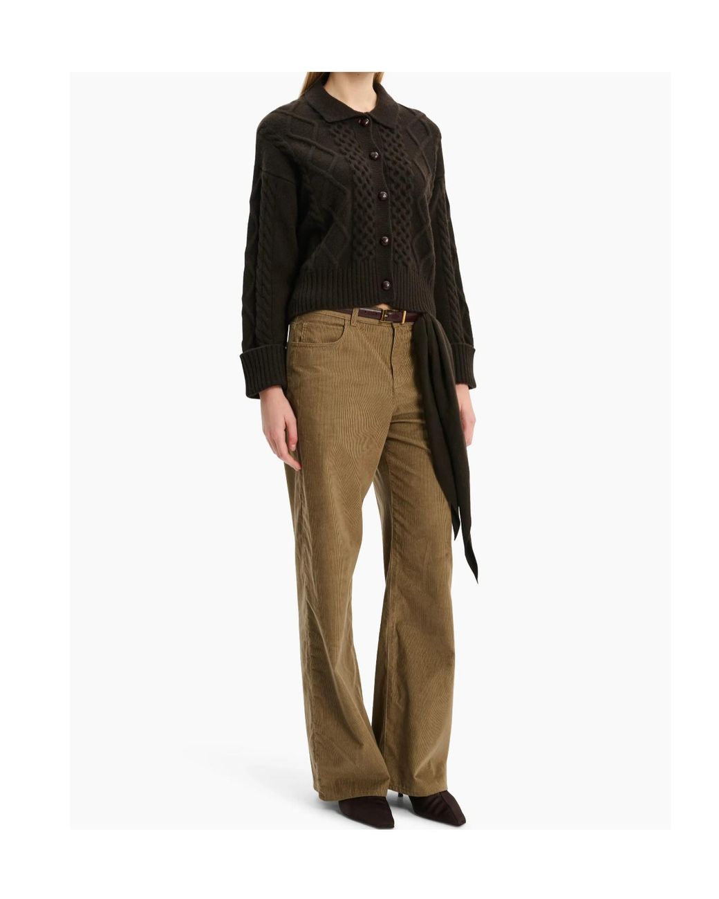 arch4 Black Long-Sleeve Knit Cardigan