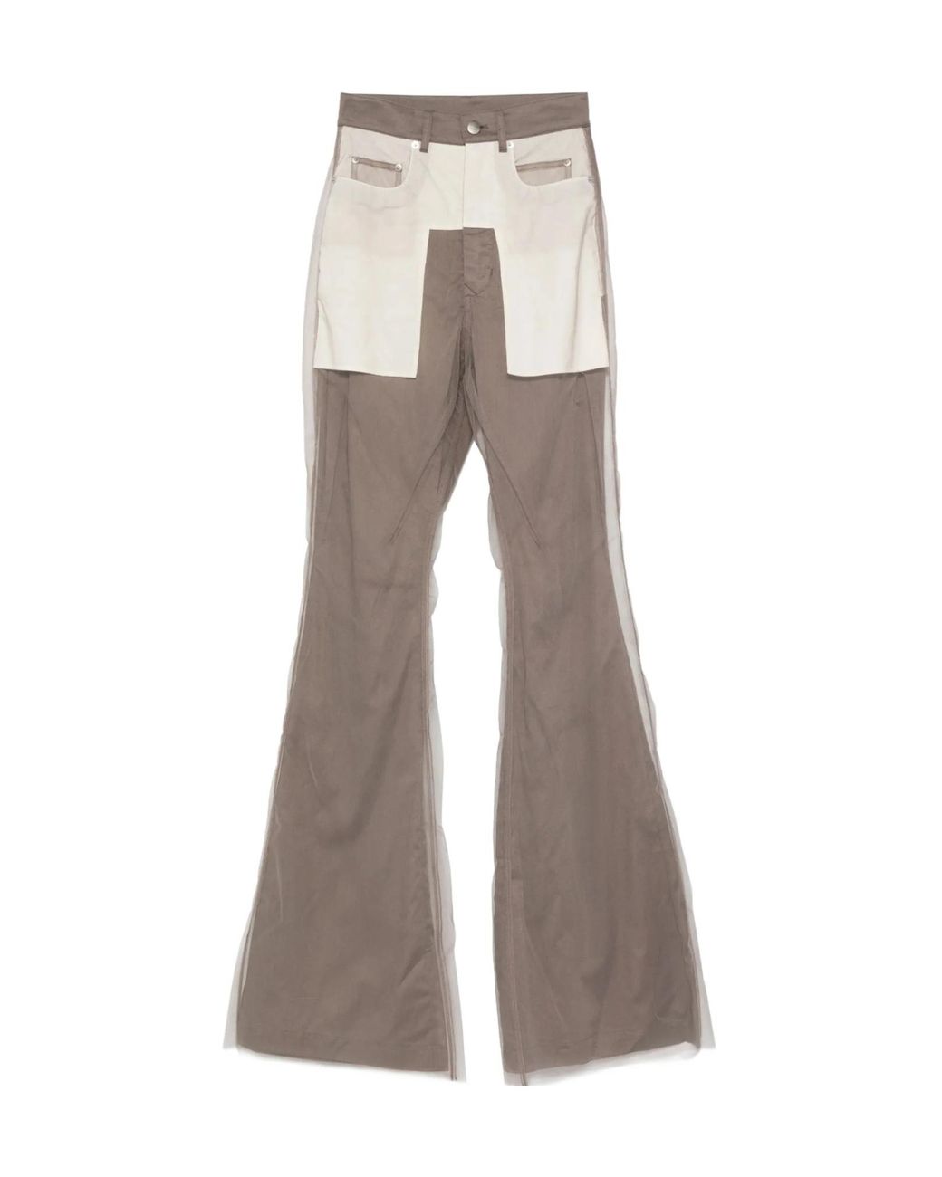 Rick Owens Gray Bolan Flared Trousers