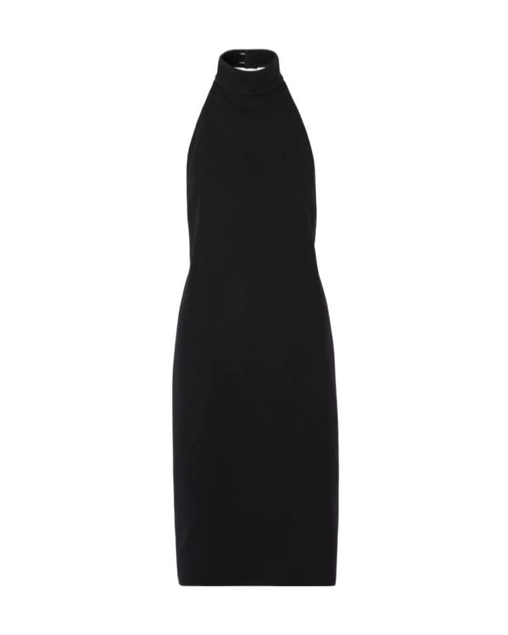 Burberry Black Sleeveless Mini Bib Dress