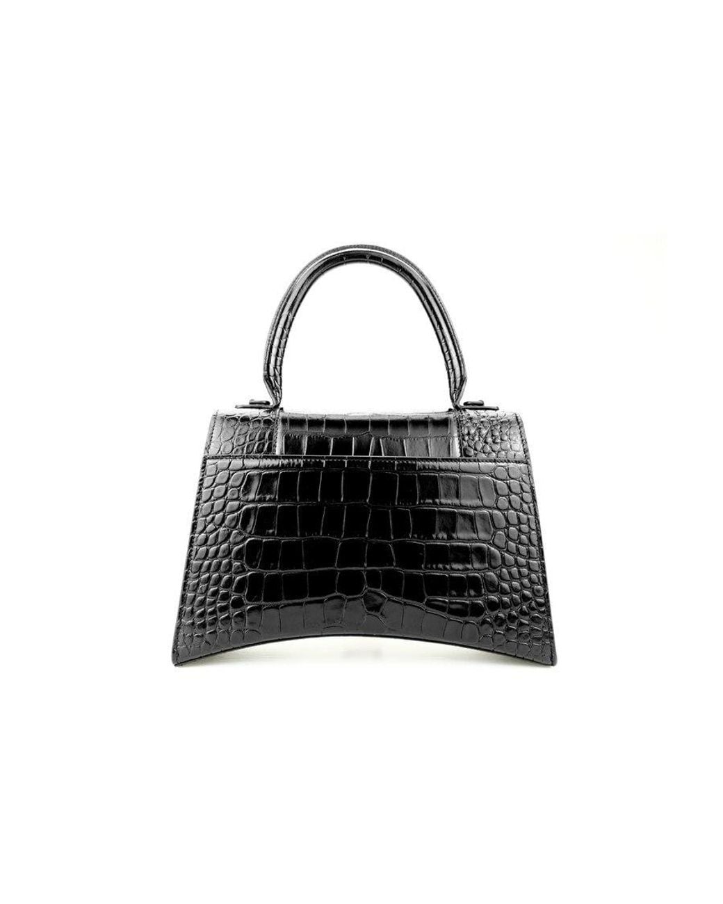 Balenciaga Black Medium Hourglass Top Handle Bag