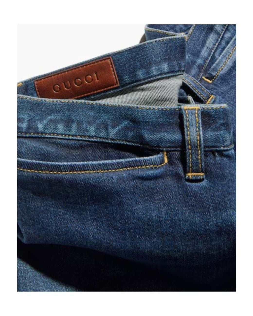 Gucci Blue Flared Stretch Jeans for men