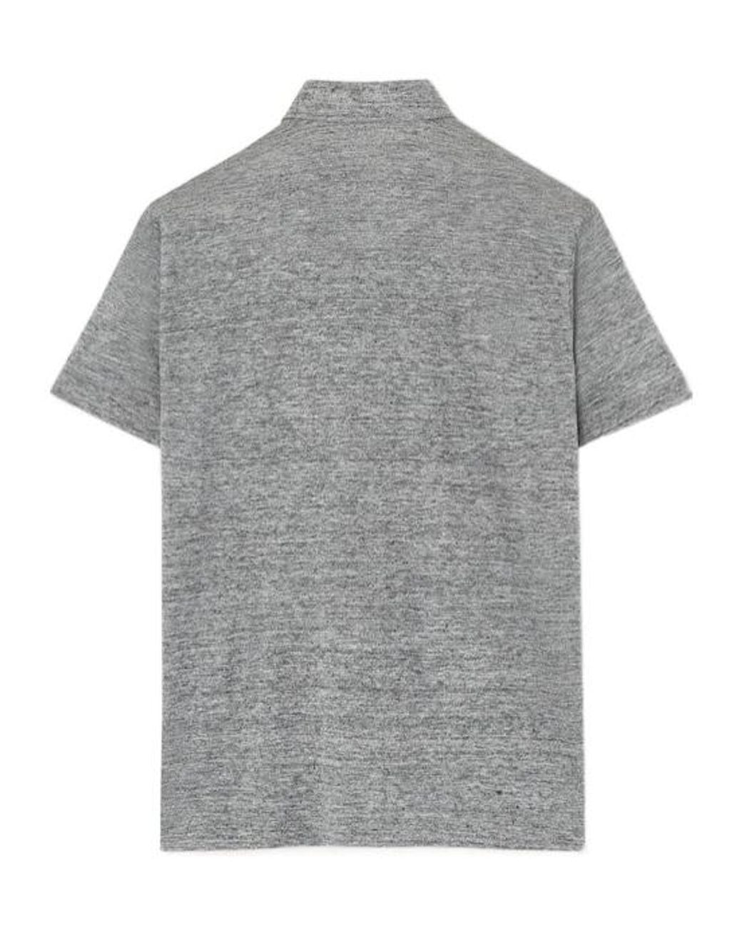 Loro Piana Gray Short-Sleeve Polo Shirt for men