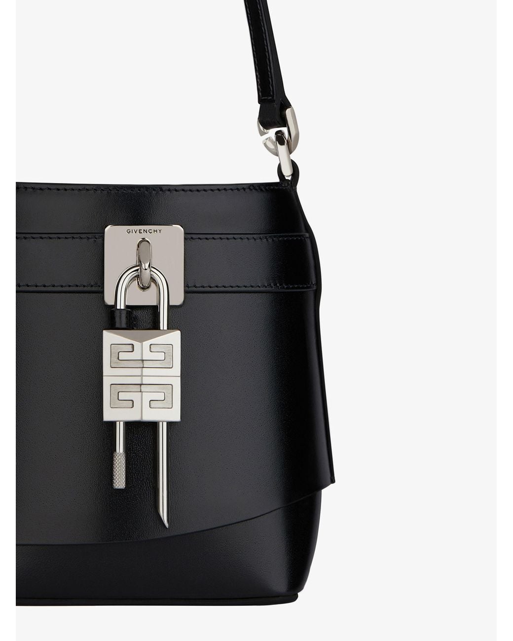 Givenchy Black Shark Lock Micro Top Handle Bag