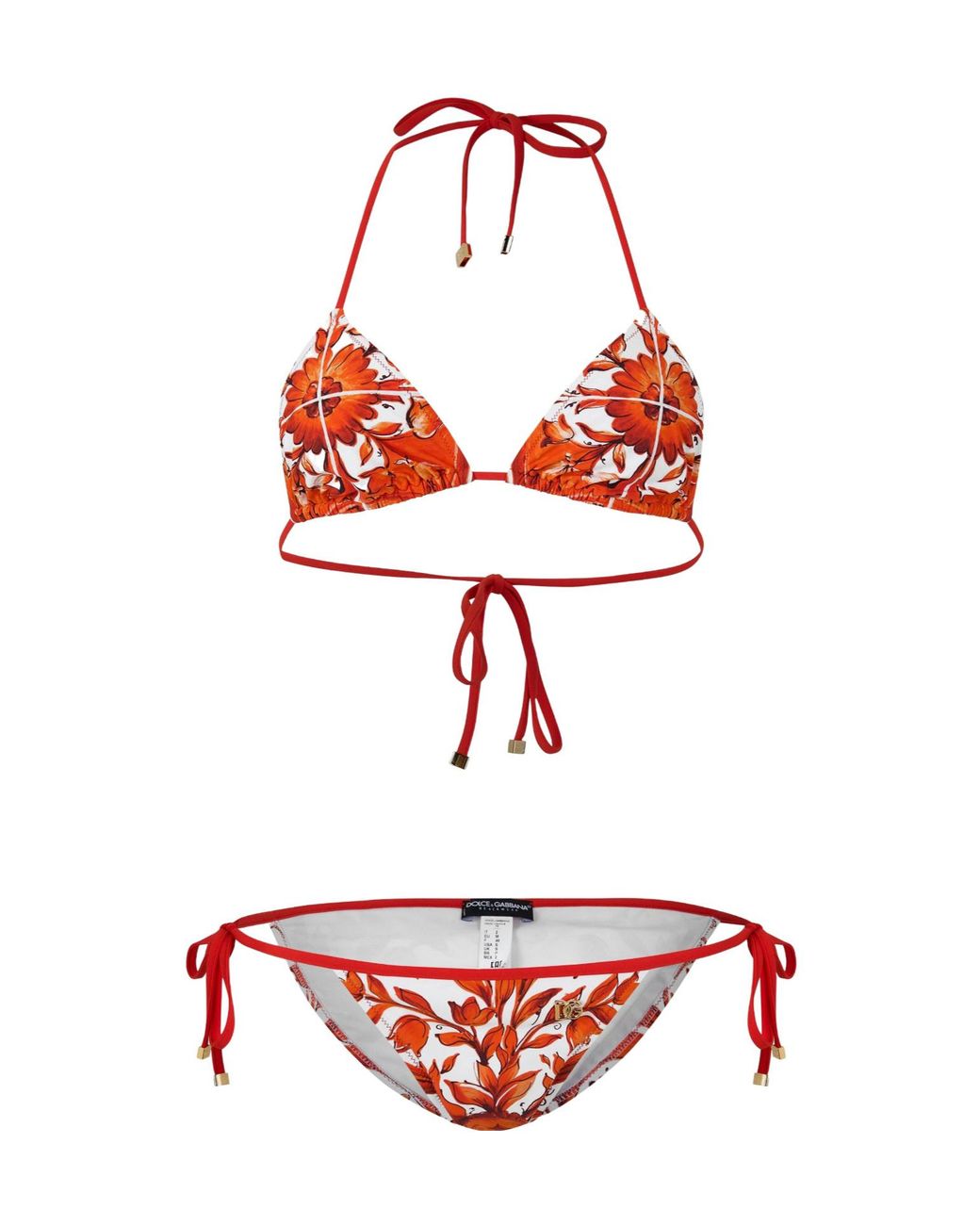 Dolce & Gabbana Red Printed Bikini