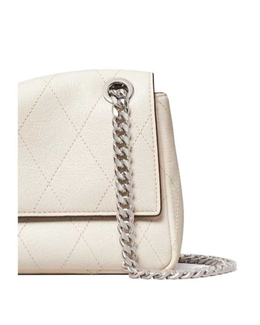 Tory Burch Natural Small Charlie Quilted Small Shoulder Bag