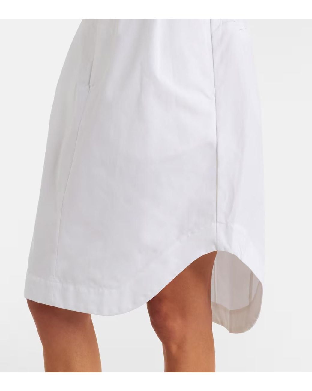 Victoria Beckham White Cotton Cargo Skirt