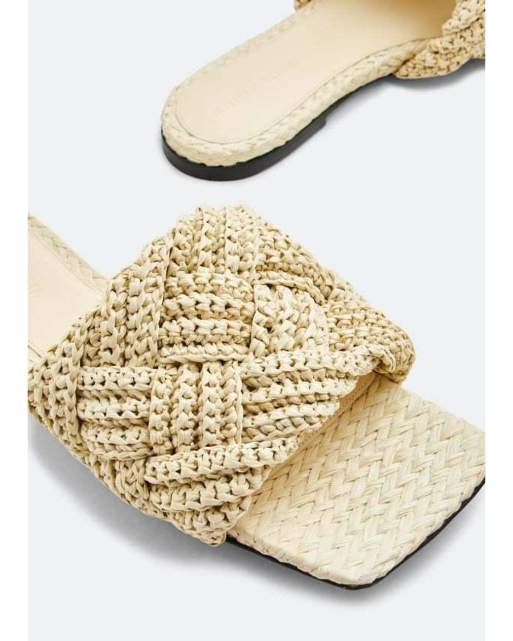 Bottega Veneta White Lido Flat Sandals