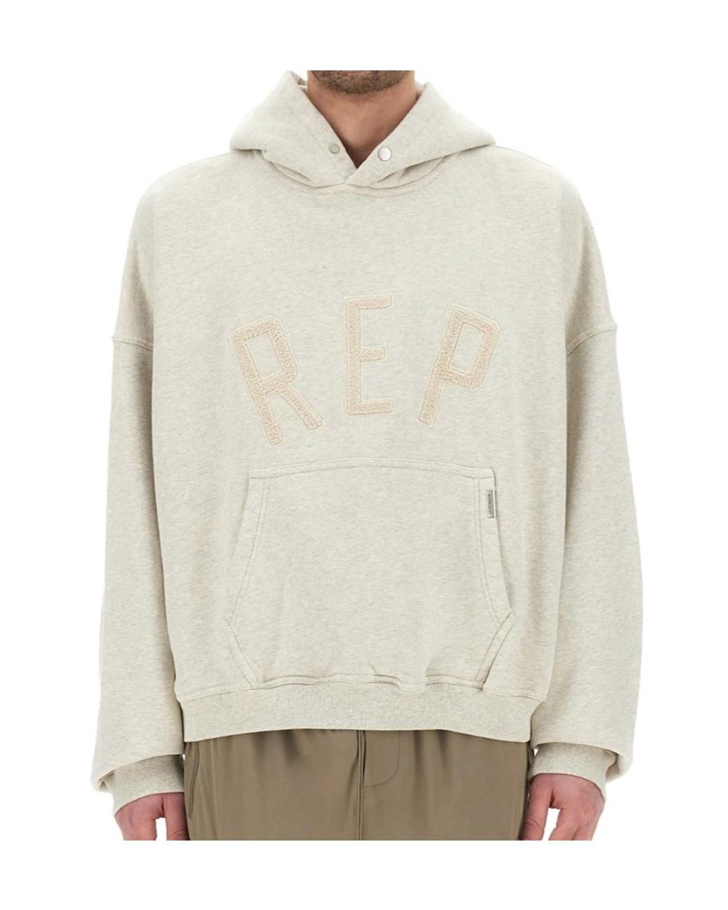 Represent White Hoodie Sweater for men