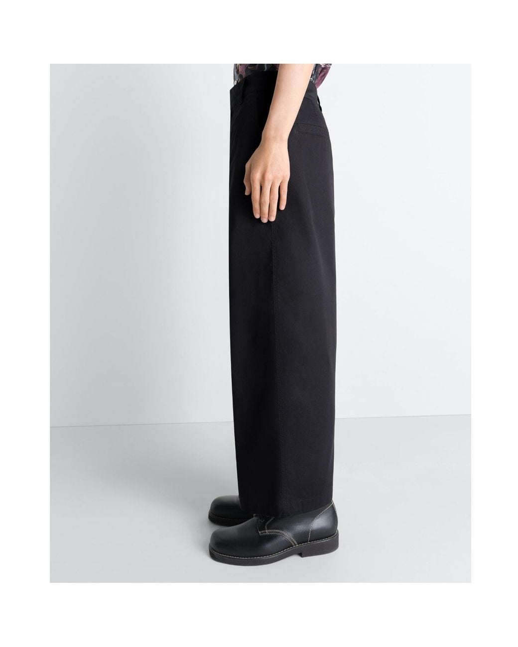 Lemaire Blue Wide Leg Pocket Trousers for men