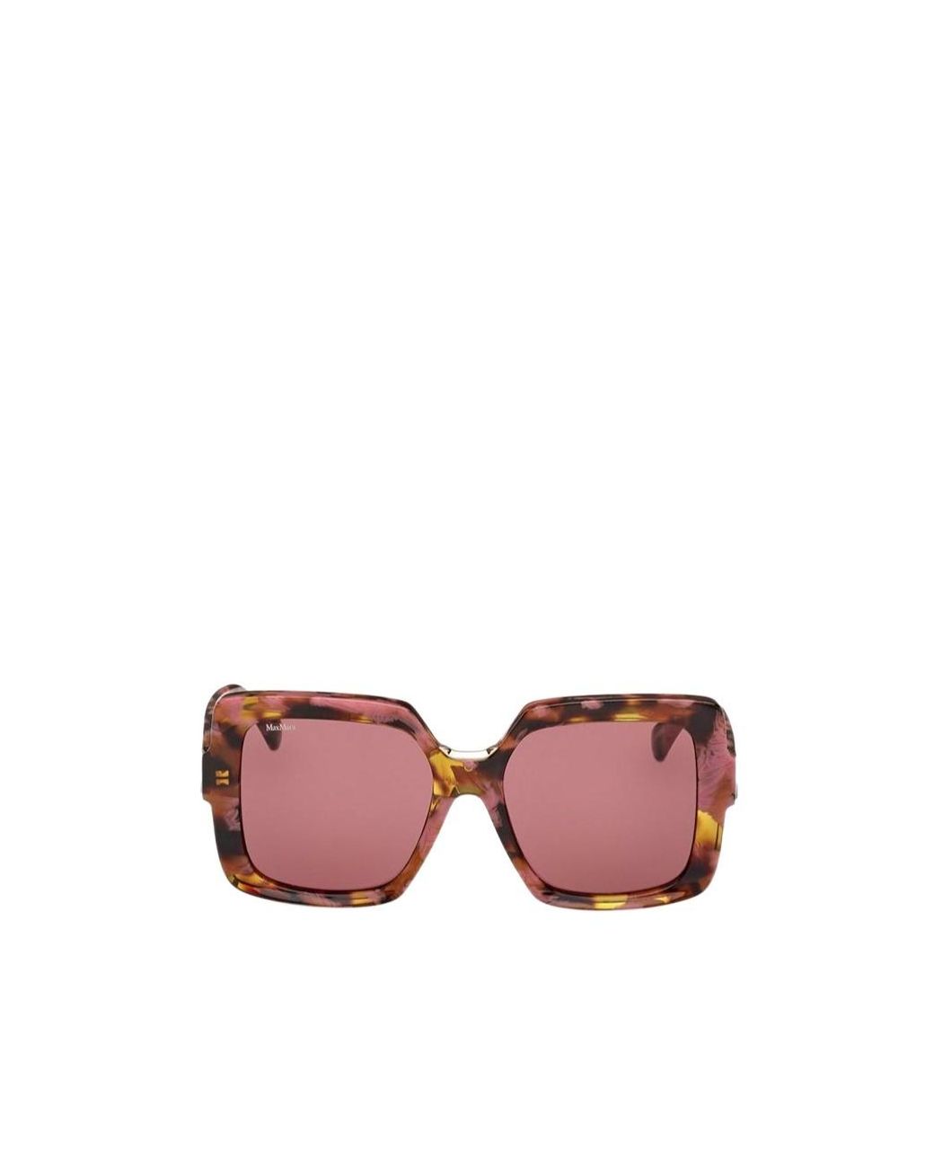 Max Mara Pink Square Frame Sunglasses
