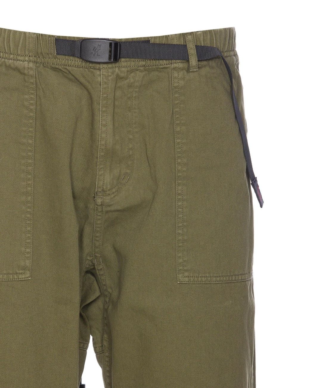 Gramicci Green Elasticated Drawstring-Waistband Trousers for men