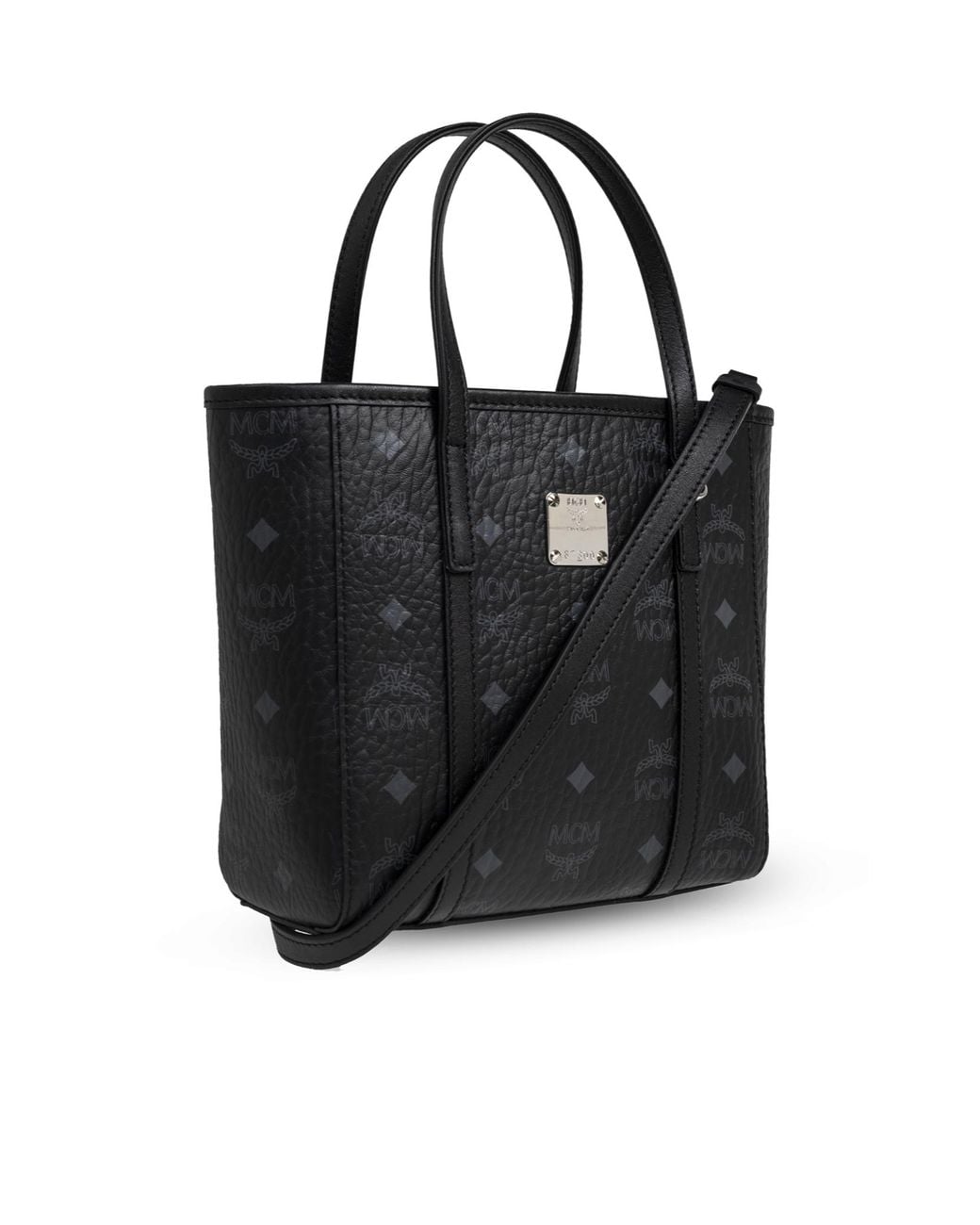MCM Black Signature Pattern Shoulder Bag