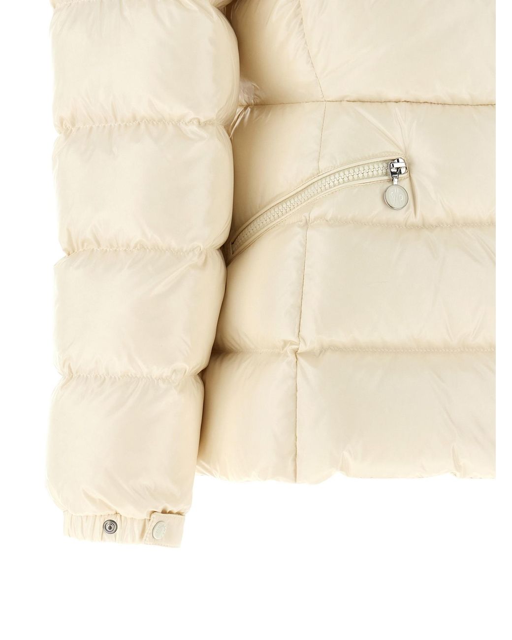 Moncler Natural Barante Hooded Short Down Jacket
