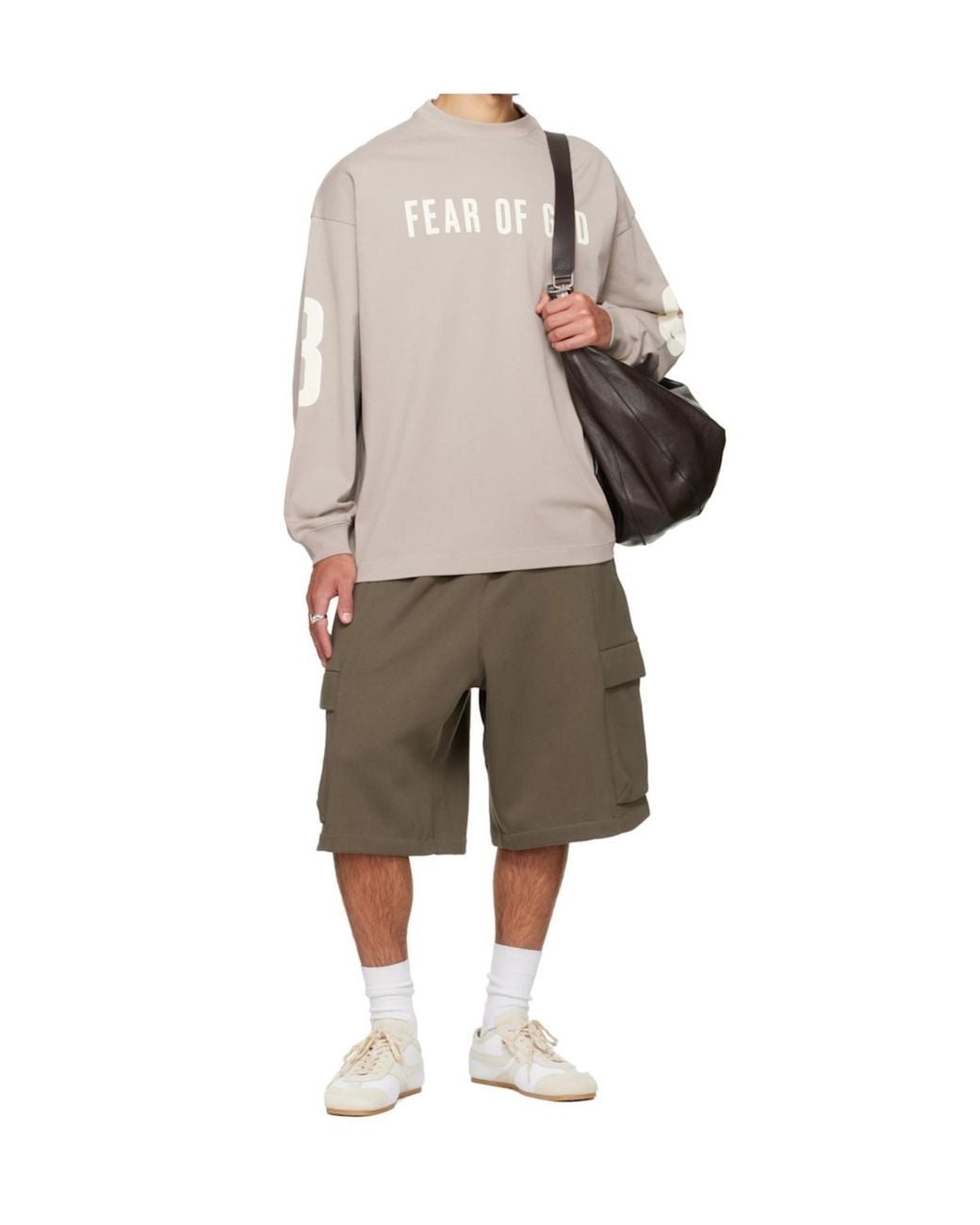 Fear Of God Green Lace-Up Elastic Shorts for men