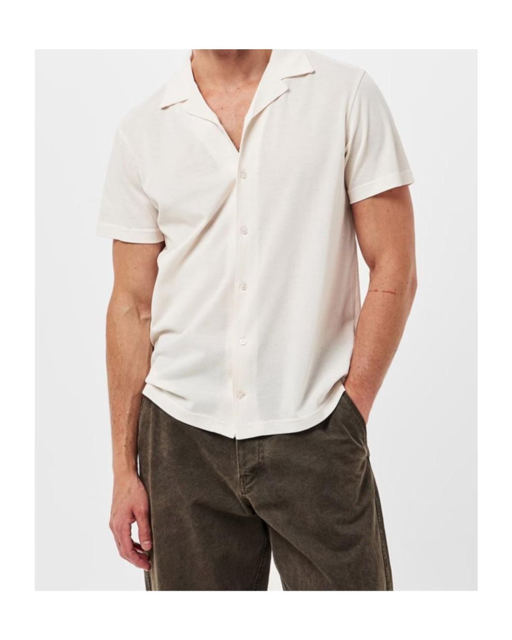 Barbour White Short-Sleeved Shirt for men