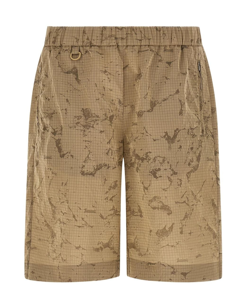 Herno Natural Laminar Oversized Camouflage Bermuda Shorts for men