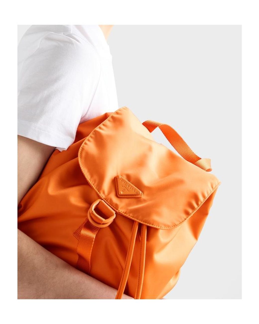 Prada Orange Re-Nylon Backpack