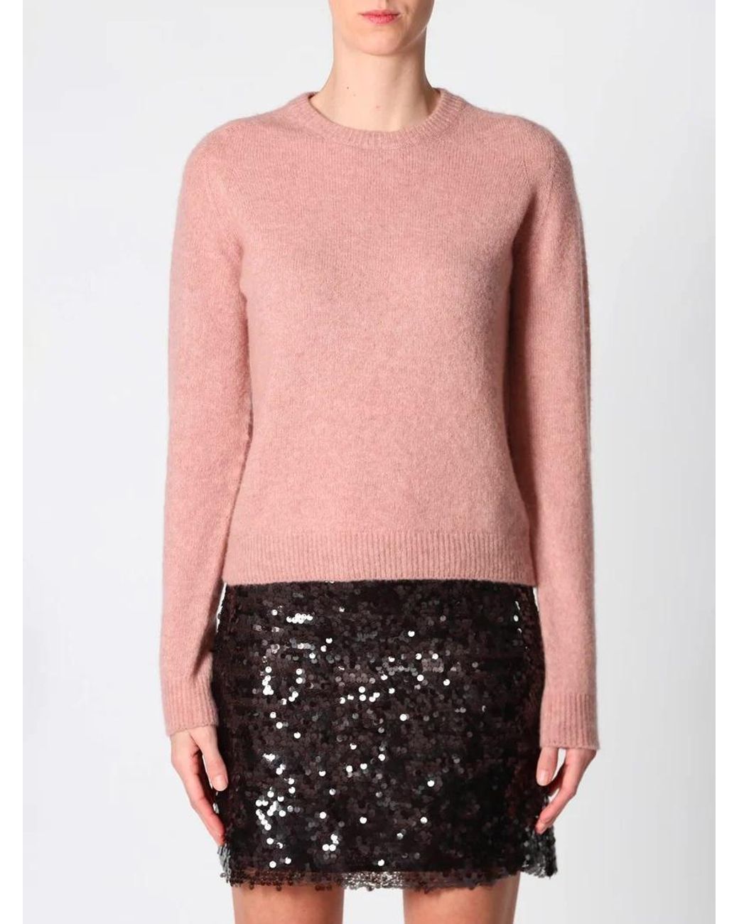Roberto Collina Pink Crew-Neck Sweater
