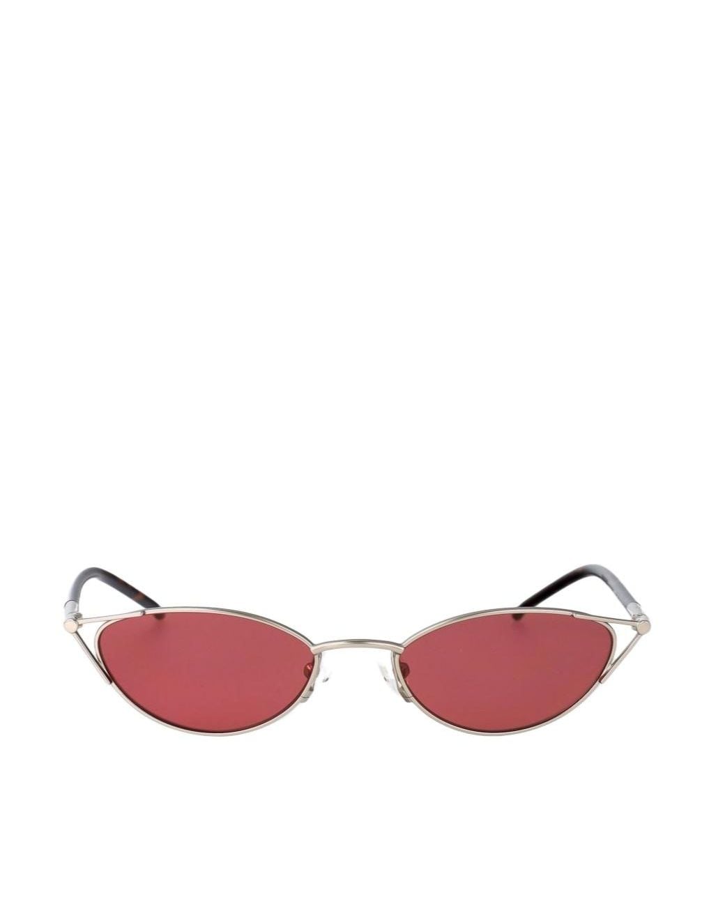 McQueen White Eyewear Oval Frame Sunglasses