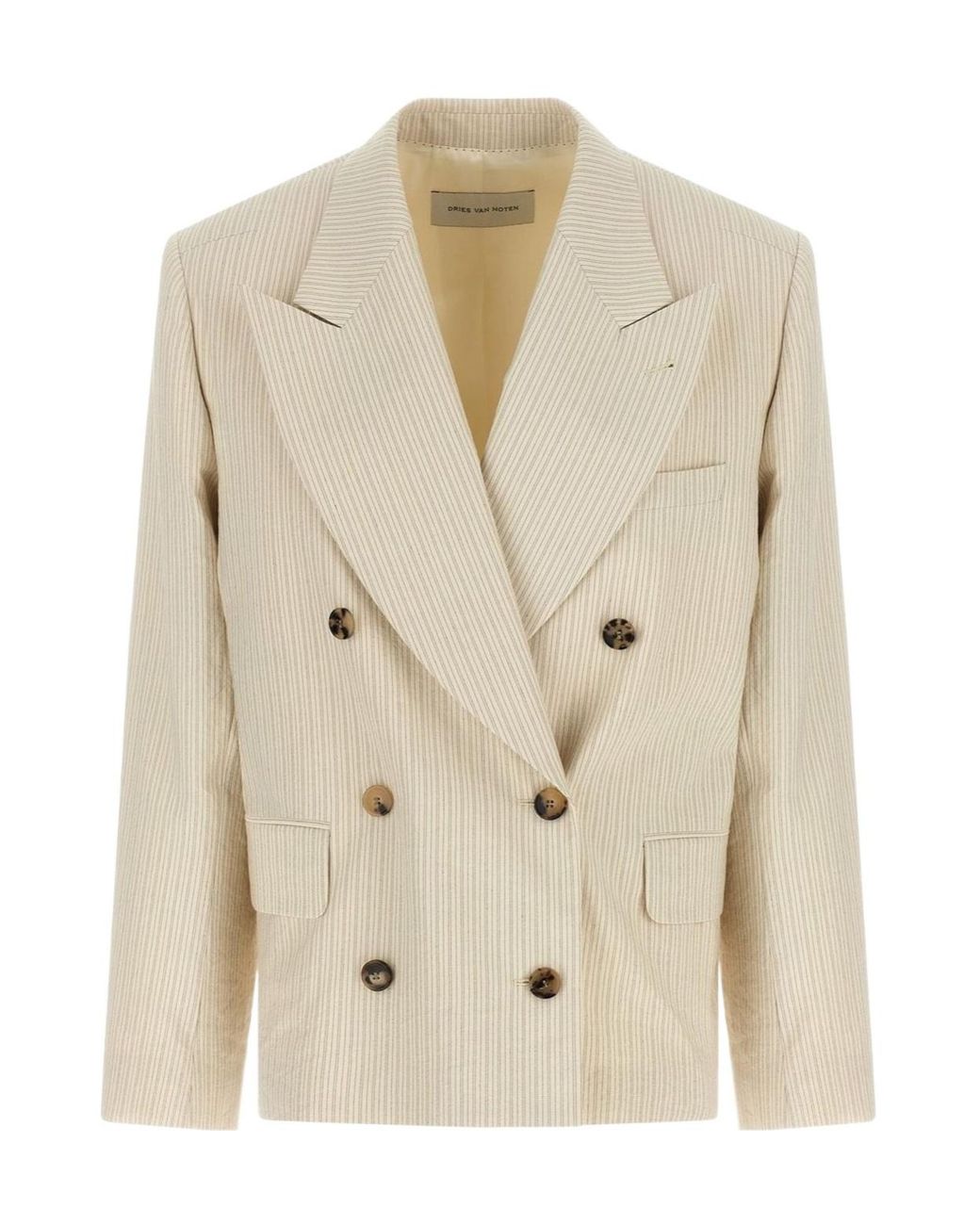 Dries Van Noten Natural Bosea Bis Oversized Blazer