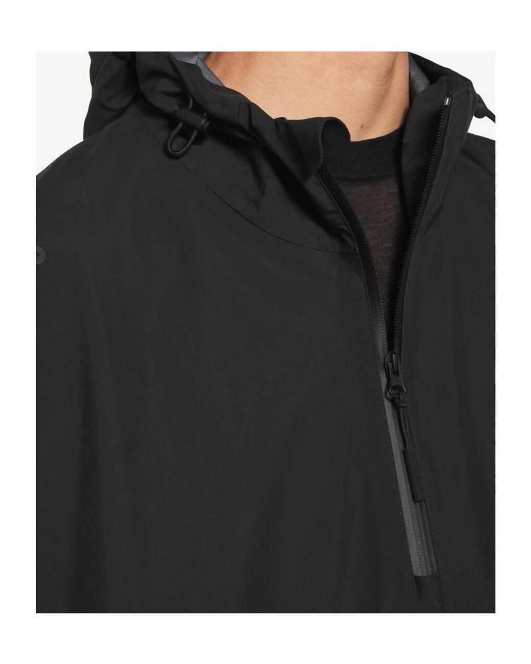 Balenciaga Black Hooded Techwear Poncho for men