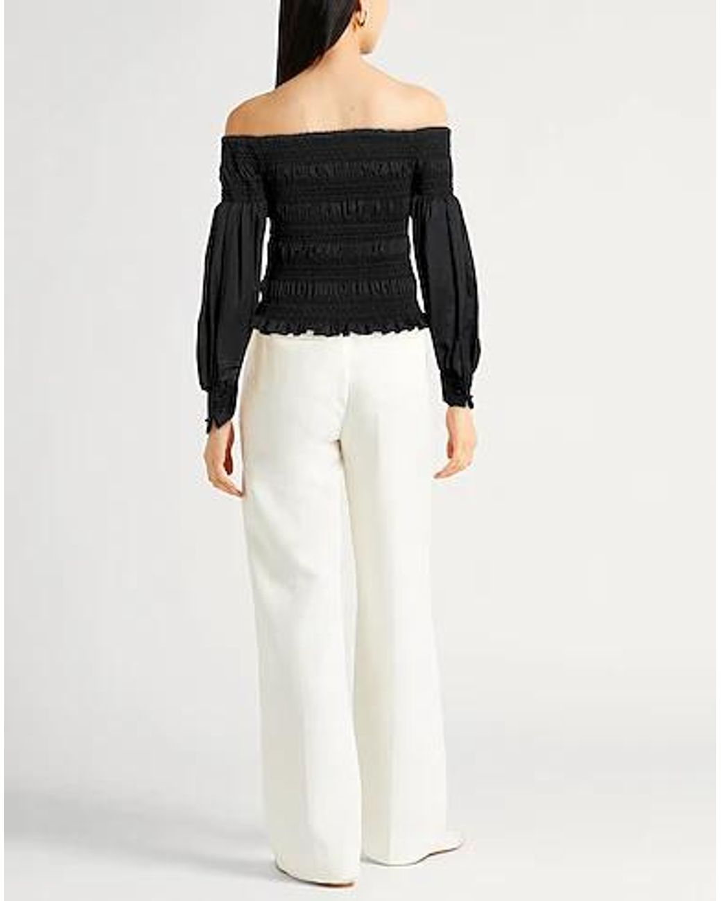 Max Mara Black Off-The-Shoulder Tops