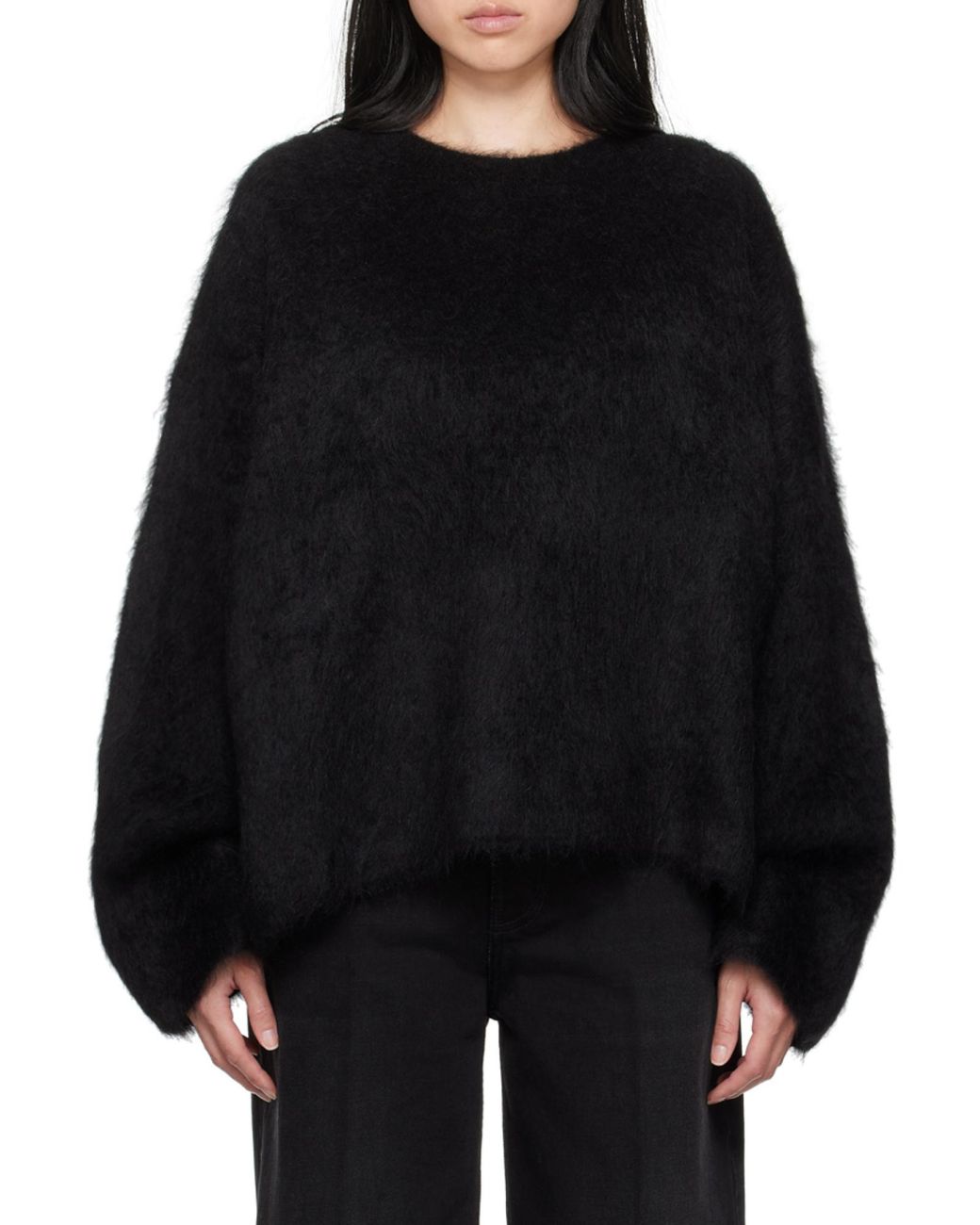 Totême Black Totême Long Sleeved Crewneck Jumper