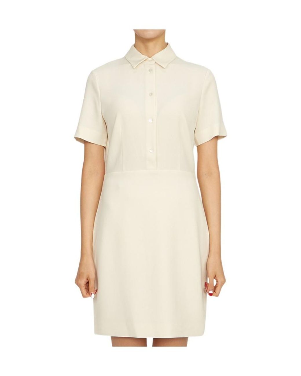 Theory White Short-Sleeved Dress
