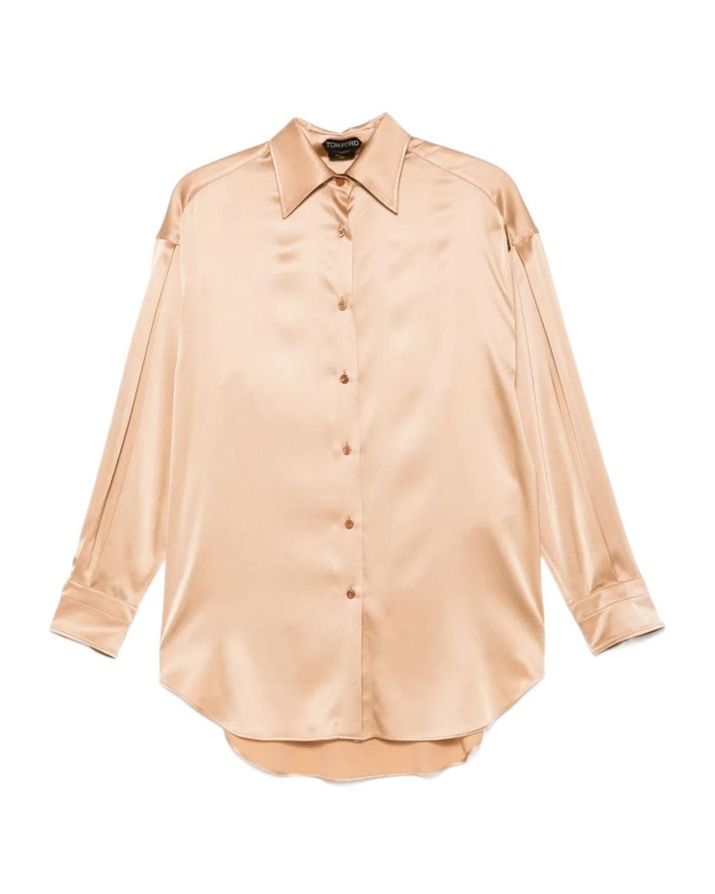 Tom Ford Natural Satin Relaxed Fit Shirt