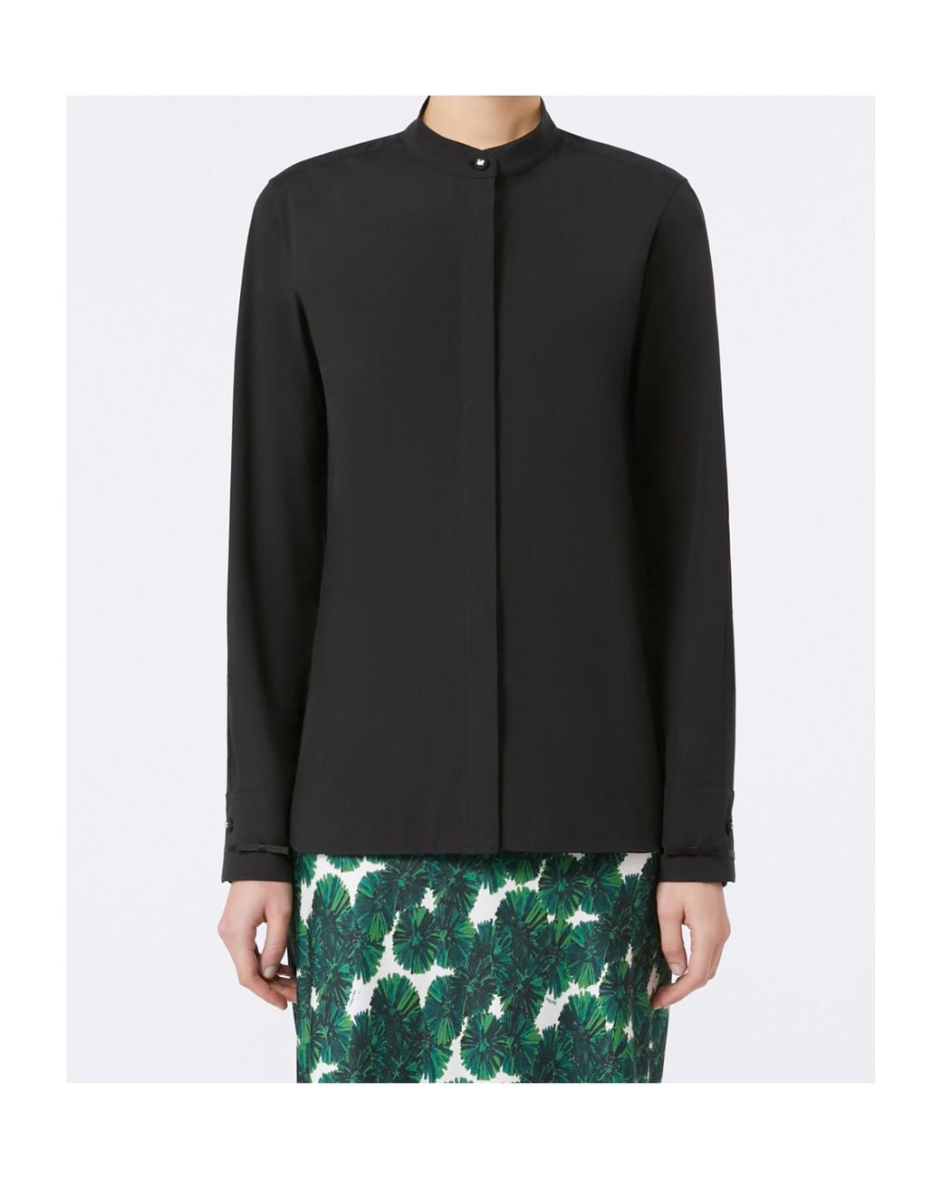 Max Mara Black Otranto Long-Sleeved Blouse