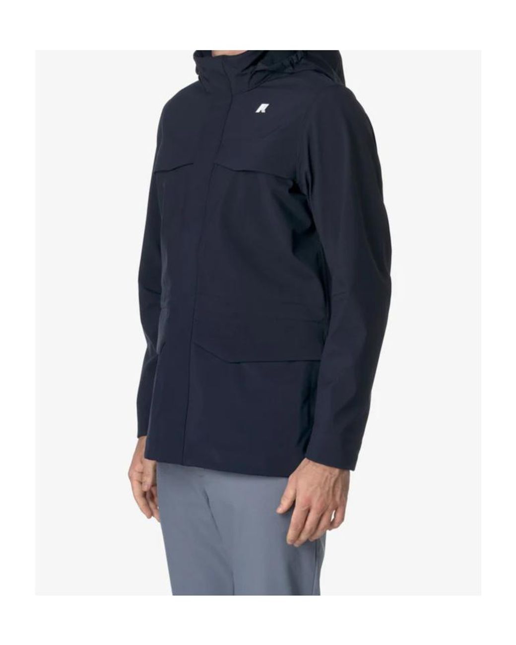 K-Way Blue Manphy Bonded Jacket for men
