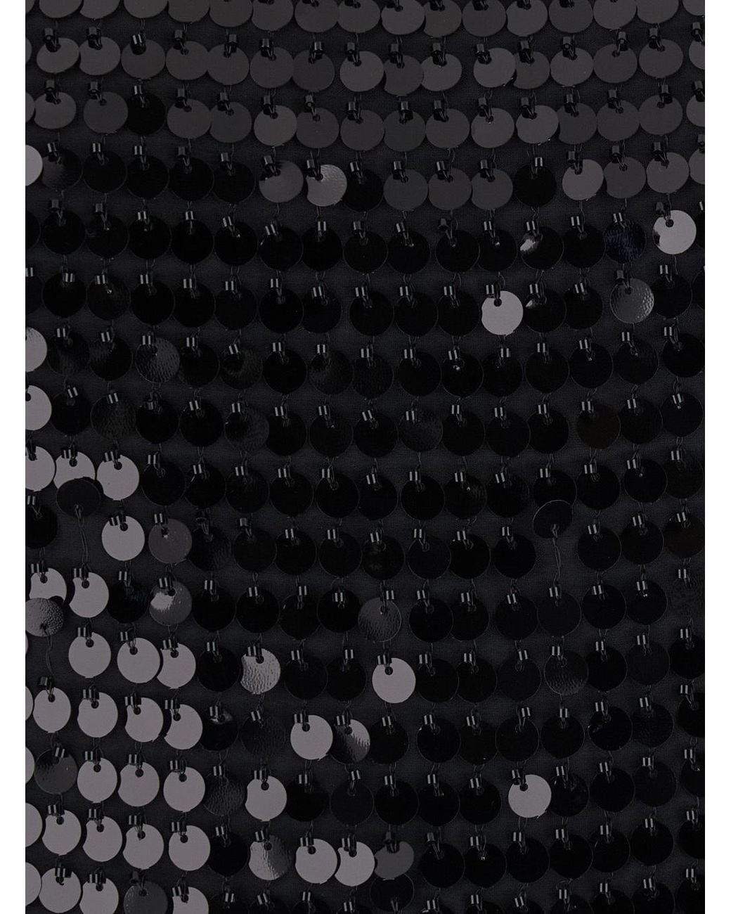 ROTATE BIRGER CHRISTENSEN Black Sequined Off-Shoulder Top